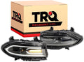 TRQ 2 Piece Headlight Assembly Set Performance Projection Style LED Turn Signals LED Daytime Running Light Black Bezel Driver & Passenger Side Compatible with Dodge Charger 2015-2021