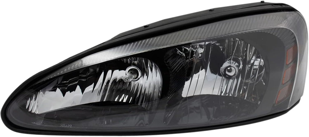 TRQ Driver and Passenger Side Headlight Assembly Set Compatible with 2004–2008 Pontiac Grand Prix