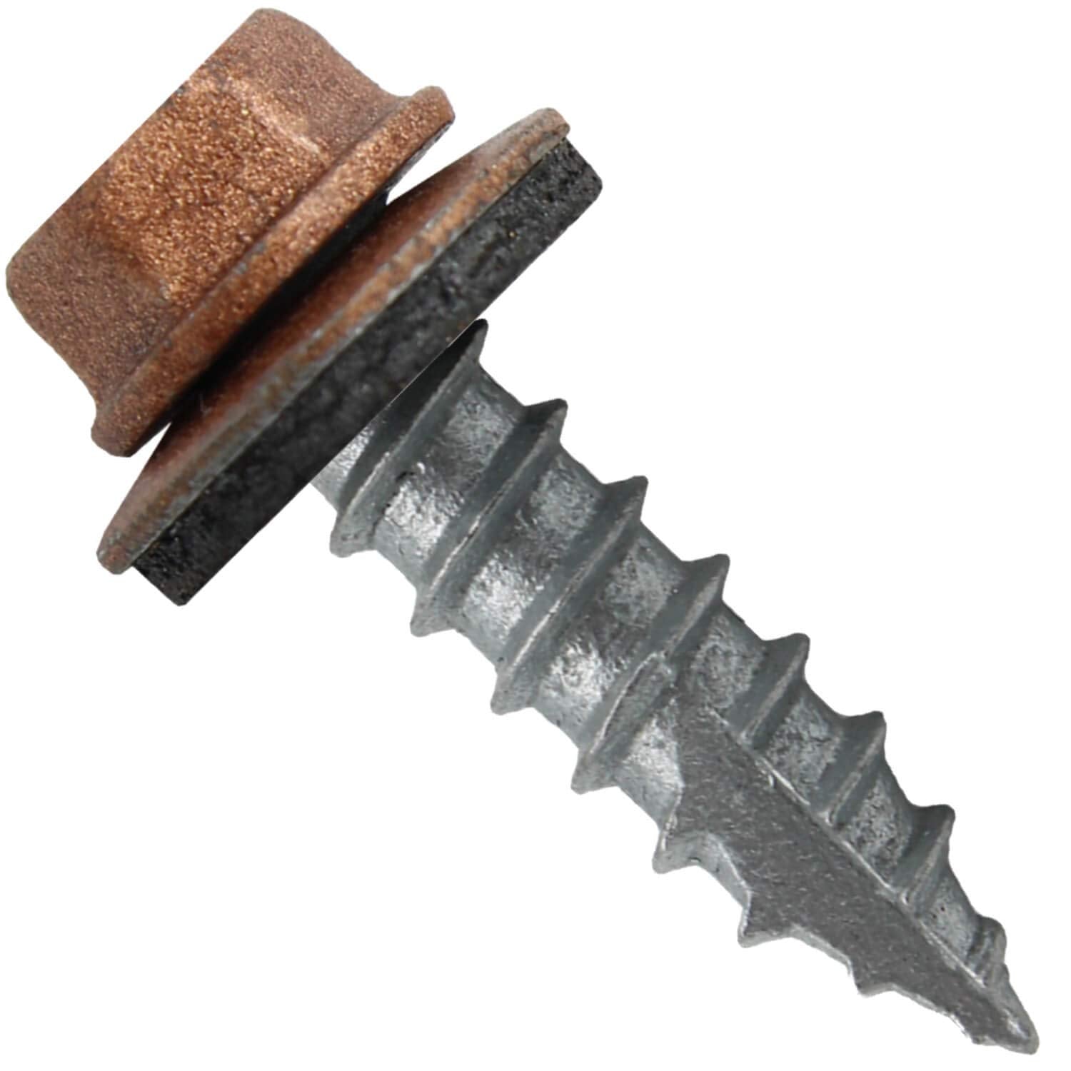 #14 Metal Roofing Screws: (1000) Screws x 1' Copper Hex Head Sheet Metal Roof Screw. Self Starting/Tapping Metal to woodsheet Metal Screws with EPDM Washer. for Corrugated Roofing