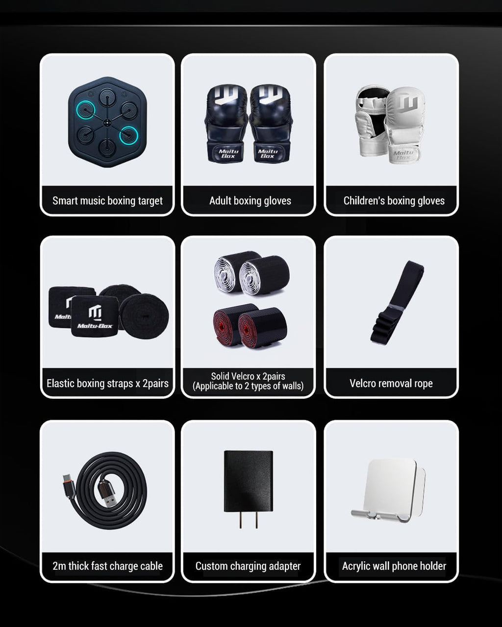 2026 Upgraded Music Boxing Machine M5, Smart Wall-Mount Punching Bag with 24H Standby, 4000+ Music, 160 Synced LED Lights, APP Control, Stereo Sound, Wall-Mount Punching Bag for Home Gym