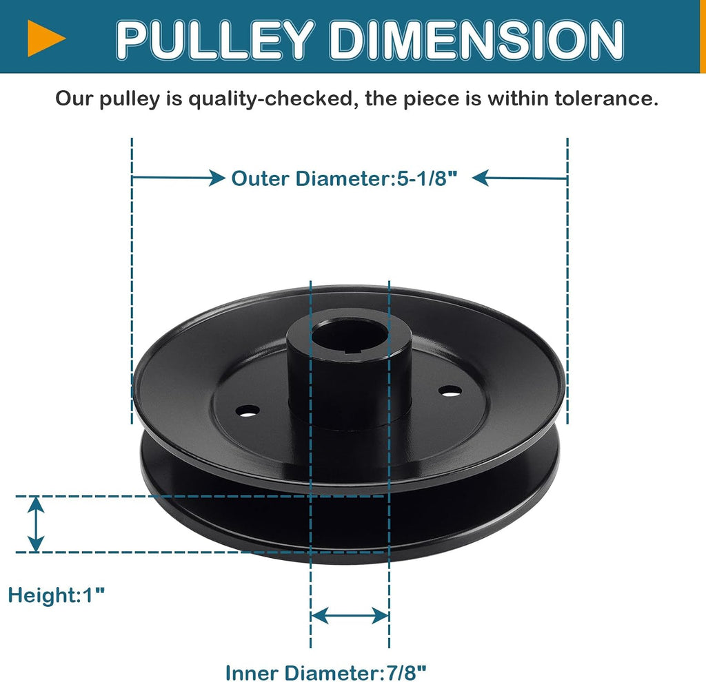 42' 48' Deck Spindle Assembly (037-2050-00 037-2000-00) Pulley (033-4820-00) Fits Bad Boy MZ Mag num MZ Zero Turn Mower (3 Pack)