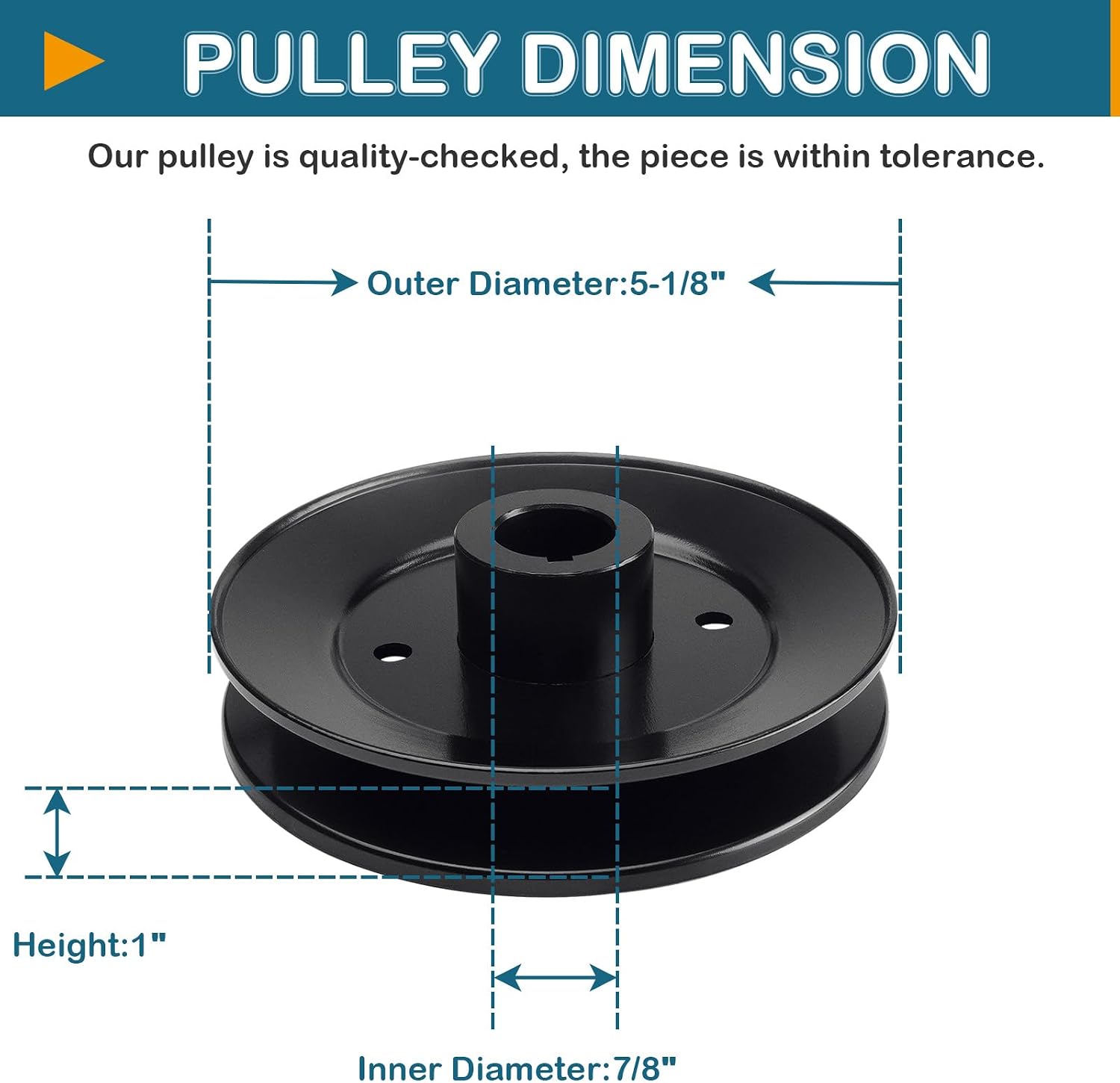42' 48' Deck Spindle Assembly (037-2050-00 037-2000-00) Pulley (033-4820-00) Fits Bad Boy MZ Mag num MZ Zero Turn Mower (3 Pack)