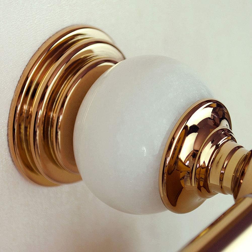 Towel Racks Bath Towel Ring Holder Wall Mounted Bathroom Brass Towel with Beautiful Jade Inlay,for Bathroom Storage