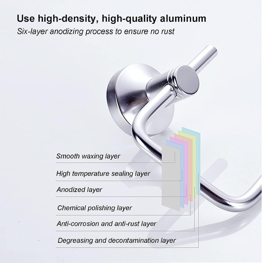 Towel Rings for Bathroom, Aviation Aluminum Towel Holder Hand Towel Ring Hanging ?Round Hanger Polished Chrome Contemporary Style Bathroom Accessories for Bathroom, Kitchen, Hotel, Toilet