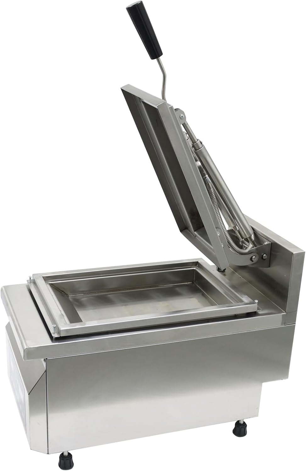 TECHTONGDA Dumpling Frying Machine, 220V Automatic Single Head Fried Dumpling Machine, Pot Paste Electric Baking Pan, Automatic Water Spray, Pancake Maker, Inner Pot Size 12.6 x 8.5 x 2 Inch, 3200W