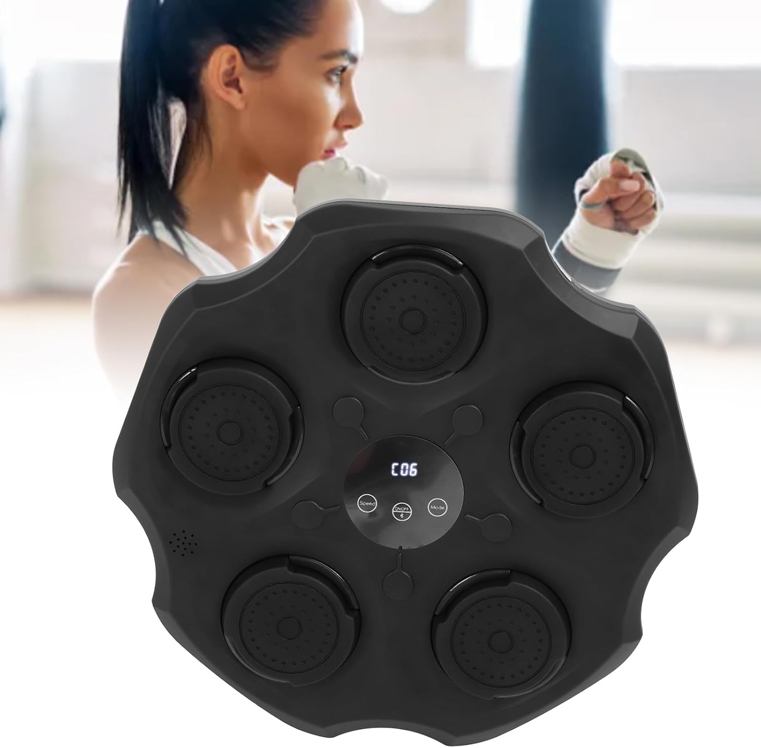 Music Boxing Training Machine, Wall Mounted Punching Target Equipment with Modes, Safe and for Home Indoor Workout
