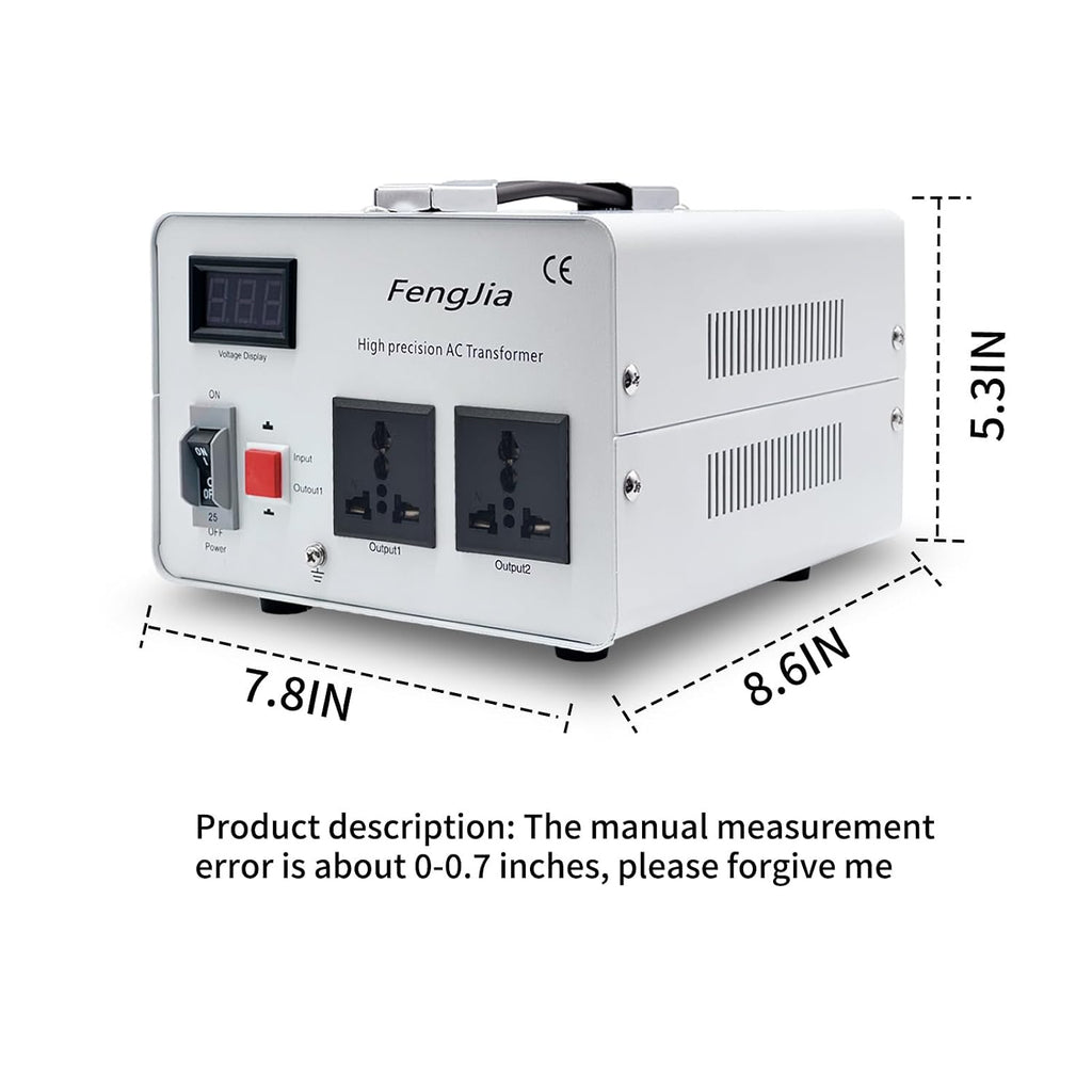 Step Down Voltage Converter 3000 Watts 220V to 110V for US Canada Japan Electrical Appliances Use in Europe and Asia 220-240v Power System Power System, with 2 US Outlets (4000W(220V-110V))