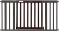 Summer Infant West End Safety Baby Gate, Dark Walnut Stained Wood with Charcoal Metal Frame – 30' Tall, Fits Openings up to 36' to 60' Wide, Baby and Pet Gate for Wide Spaces and Open Floor Plans