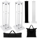 Cinnvoice 2 Set DJ Totem Light Stand Adjustable DJ Booth 132 lbs Capacity Portable with Bag and Black/White Scrims for Mobile Live Pop and Events(39''-70'')