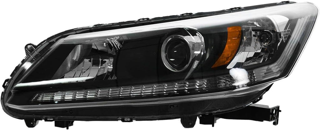 TRQ Headlight Assembly Set Headlights Driver & Passenger Side Compatible with 2013-2015 Honda Accord HO2502151 HO2503151