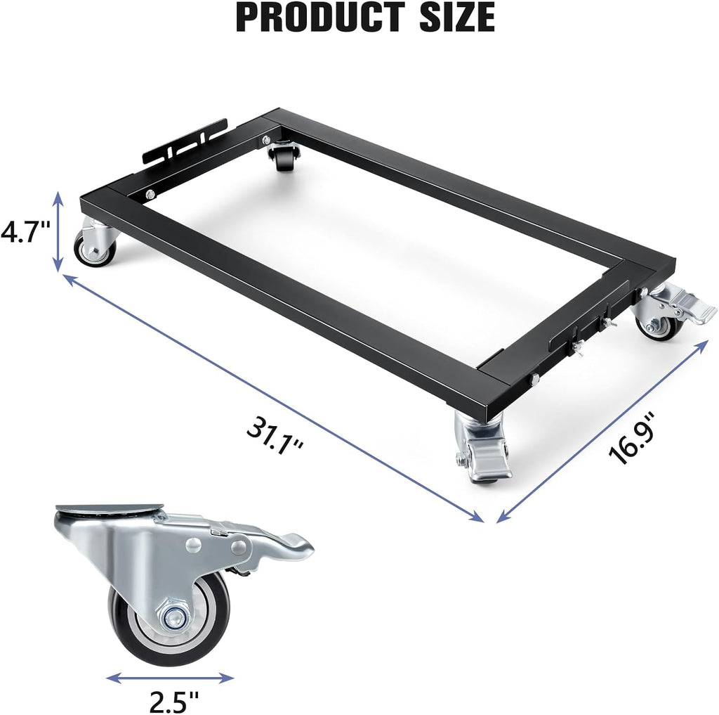 KEDSUM Industrial Mover Dolly 2200LBS × 2Pack, Sturdy Steel Frame Heavy Duty Appliance Dolly, 31 in. x 17 in for Building Material Handling & Moving Heavy Furniture with Ease