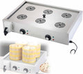 Automatic Temperature Control Electric Bun Steamer, 2/4/6 Hole Commercial Stainless Steel Restaurant Steamer Save Time and Energy Suitable for Fast Food Restaurants
