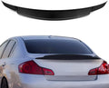 SCITOO Rear Spoiler Wing for Infiniti G37 G25 Sedan 2007-2013, Carbon Fibre Look Trunk Lip Spoiler Wing Black