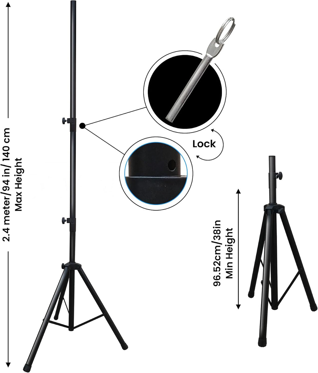 DJ Lights and Stage Lights with Stand | LED Par Gigbar with DMX, Sound-Activated Strobe Light for Parties | DJ Lighting Package, Heavy Duty Light Stand, Uplights for Events