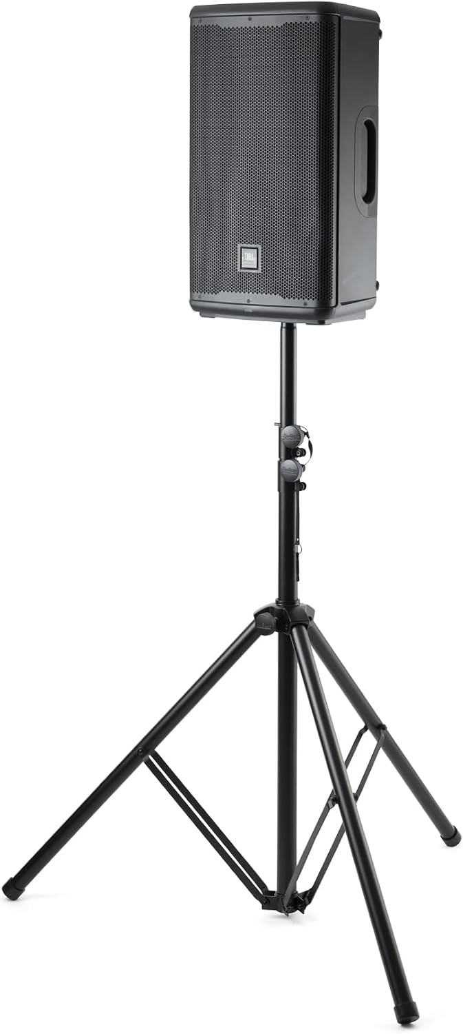On-Stage Production-Grade LS-SS7770 10' Lighting/Speaker Stand (Folding,Portable Tripod PA Loudspeaker Pole, Adjustable Height, Overhead Tower,Nonslip Rubber Feet,Steel and Aluminum,Black)