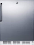 Summit Appliance FF7LWCSSADA Accucold Built-In Undercounter All-Refrigerator, 24' Wide, ADA Compliant, 5.5 cu.ft. Storage Capacity, Factory Installed Lock, Automatic Defrost, Towel Bar Handle