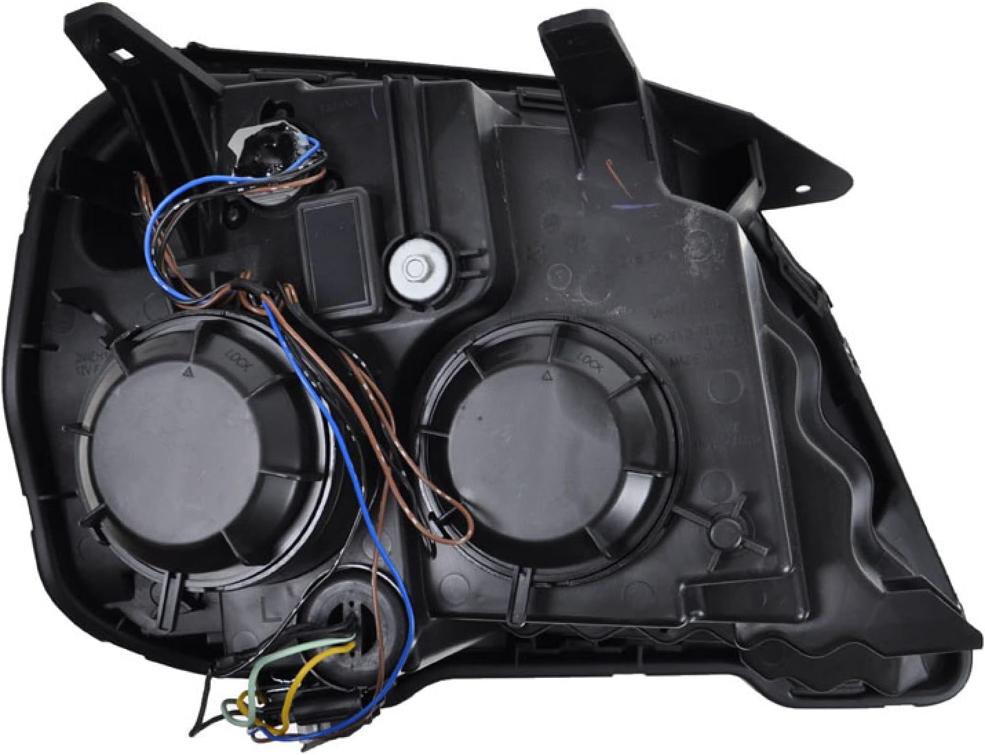 TRQ Driver and Passenger Side Headlight Assembly Set Compatible with 2010–2015 GMC Terrain