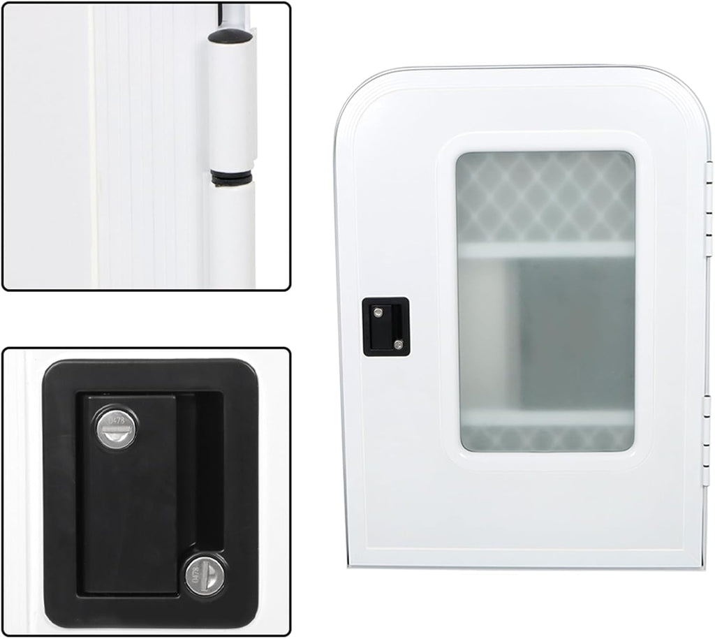 labwork Passenger RV Entry Door with Radius Corners on Top and Square Bottom with Screen Door and Window 26(W) × 36(H) White