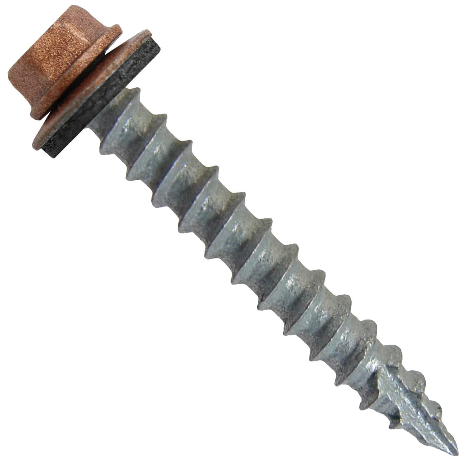 #14 Metal Roofing Screws: (750) Screws x 1-1/2' Copper Hex Head Sheet Metal Roof Screw. Self Starting/Tapping Metal to woodsheet Metal siding Screws with EPDM Washer. for Corrugated Roofing
