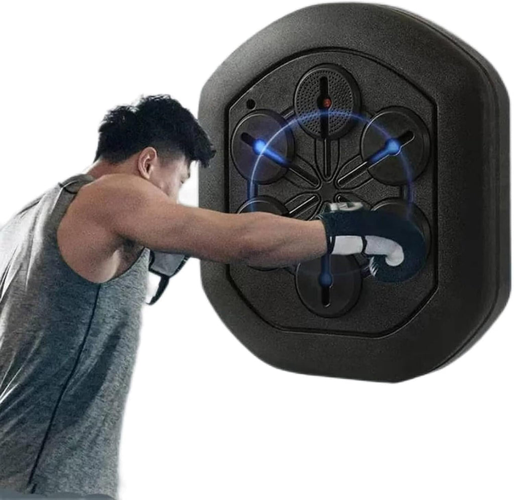 Music Boxing Machine, Boxinghine Wall Mounted Training Boxing Mat Electronic Portable Indoor Fitness Boxing Equipment Strength Tester for Children and Adults Stress Release