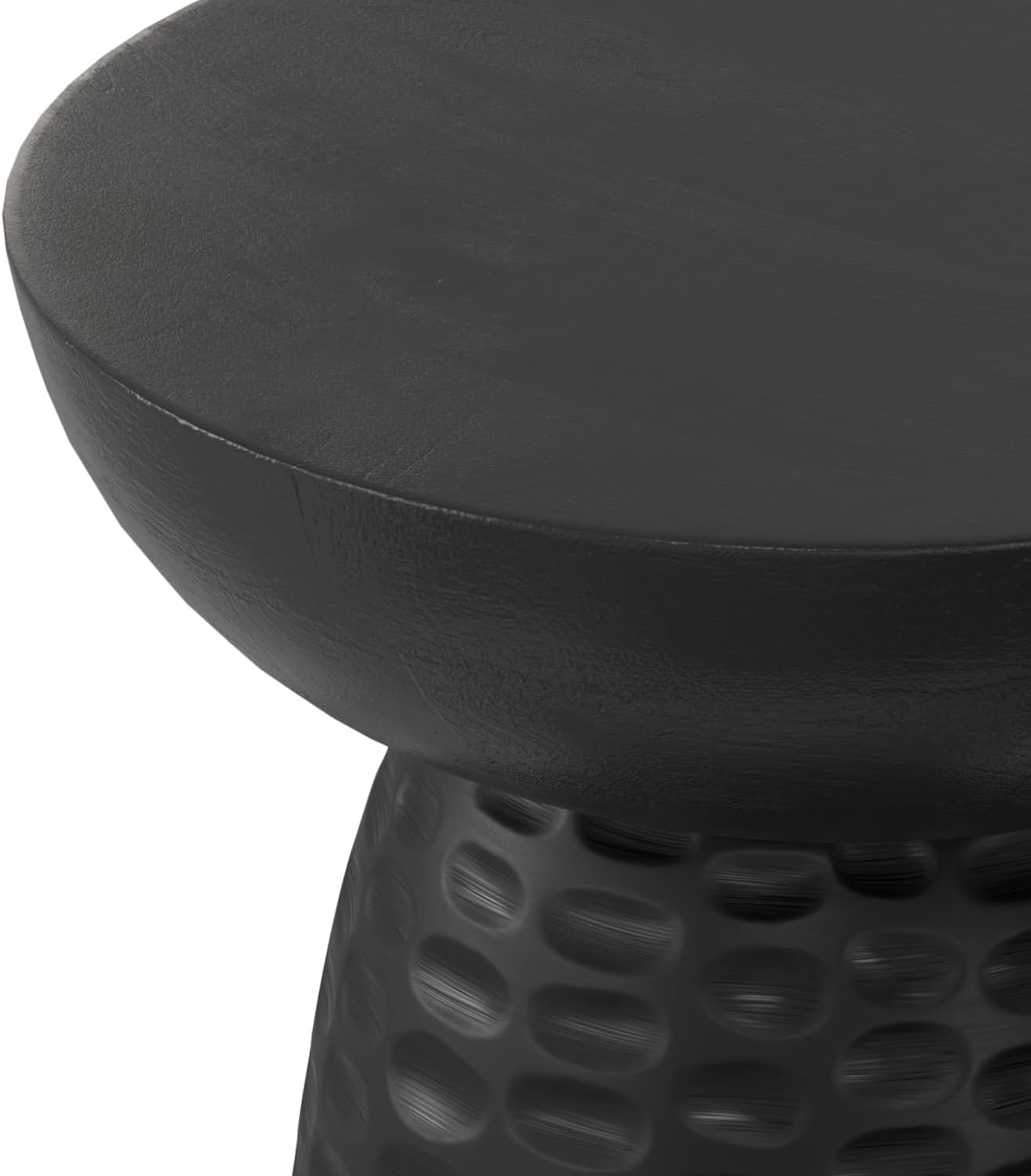 SIMPLIHOME Boyd End Table - 13' Wide x 18' High Solid Mango Wood Round Accent Table in Black, Handcrafted Contemporary Nightstand or Lamp Stand for Living Room, Bedroom, or Office, Assembled