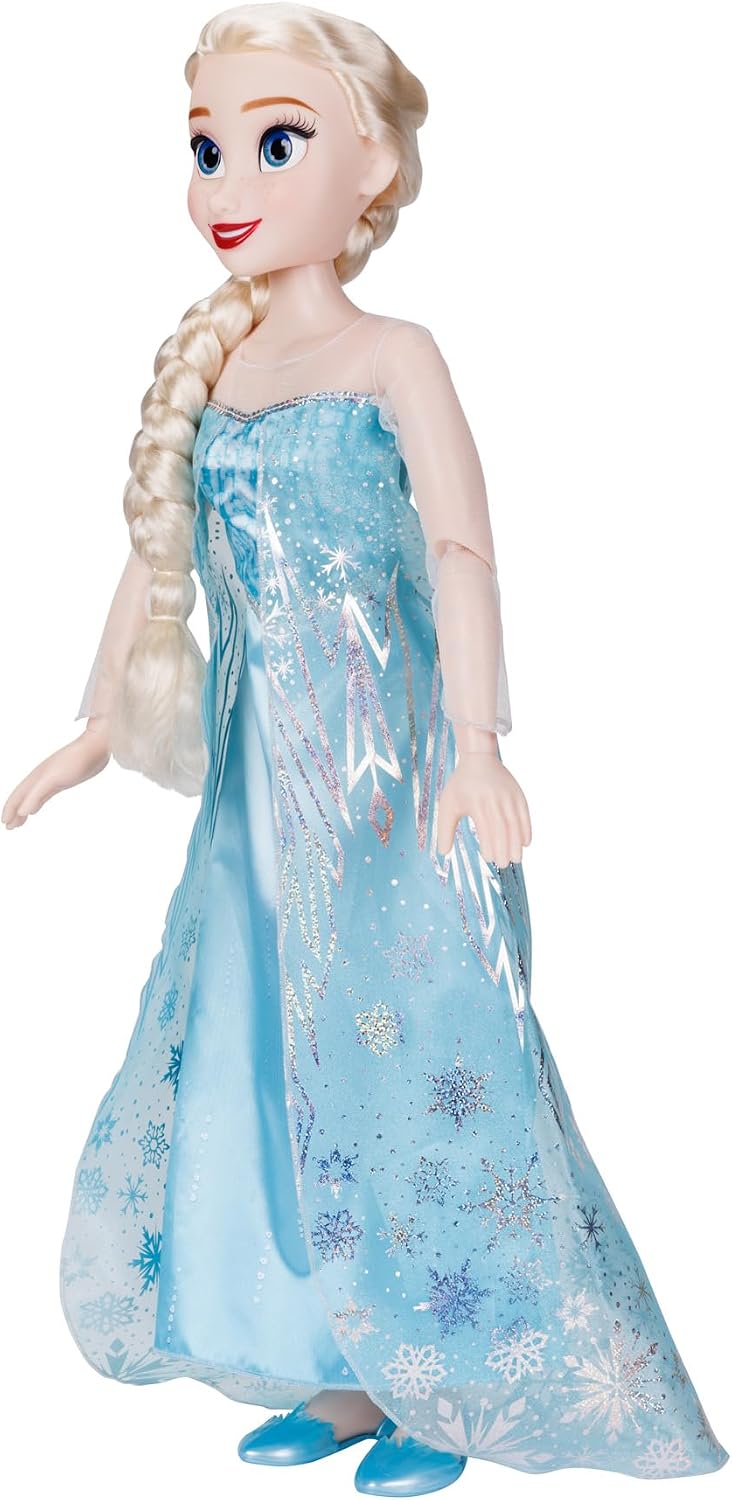 Disney Frozen Elsa Doll, 100 Ice Powers, Light Up & Music Sounds, Stands 32 Inches Tall, Sings 'Let It Go', Great for Girls