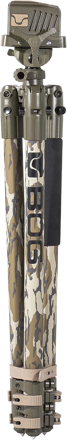 BOG DeathGrip Aluminum Tripod with Durable Frame, Lightweight, Stable Design, Bubble Level, Adjustable Legs, Shooting Rest, and Hands-Free Operation for Hunting, Shooting, and Outdoors