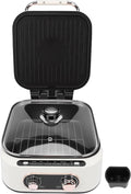 Electric Skillet Double Sided Fast Heating Multi Function Pancake Griddle Hot Pot Pizza Maker Fryer with Detachable Components for Cooking