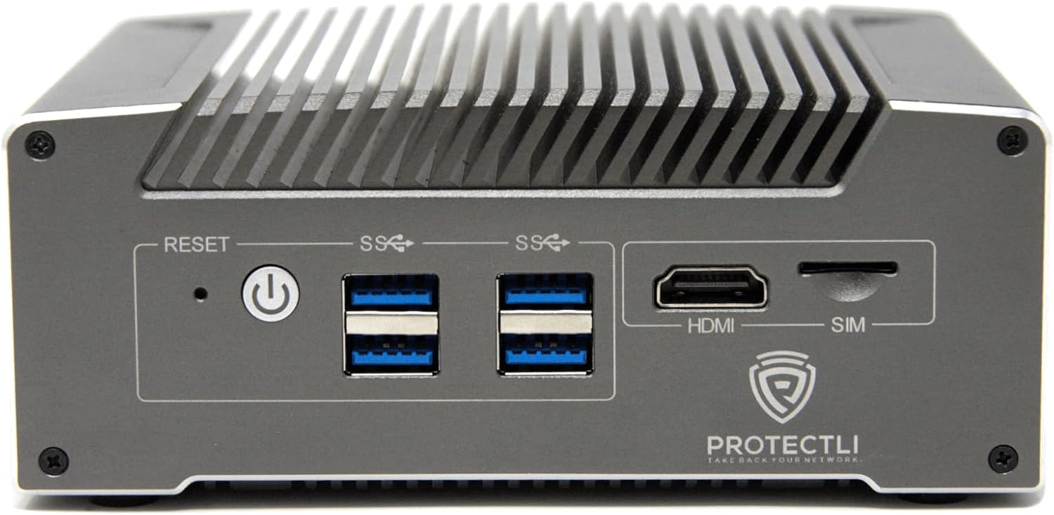 Protectli Vault V1410-4 Port, Micro Appliance/Mini PC - N5105, 4X 2.5G NICs, 8GB LPDDR RAM on-Board, 32GB eMMC on-Board, 500GB NVMe SSD