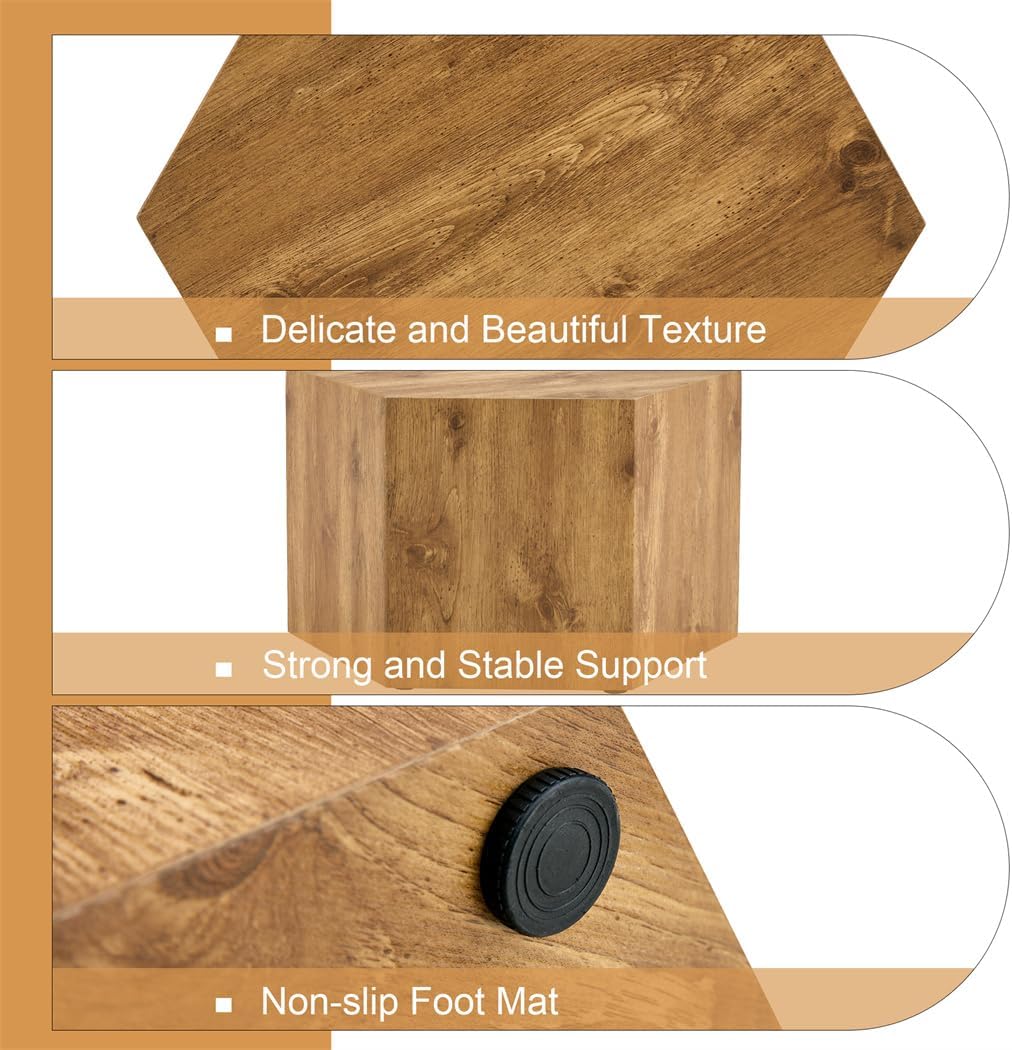 Side Table, End Table Living Room Table, Modern Side Table Sofa Couch Table, Bedside Table Nightstand for Small Spaces, Bedroom