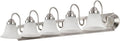 Nuvo 60/3282 Five Light Vanity, 36 in, Pwt, Nckl, B/S, Slvr