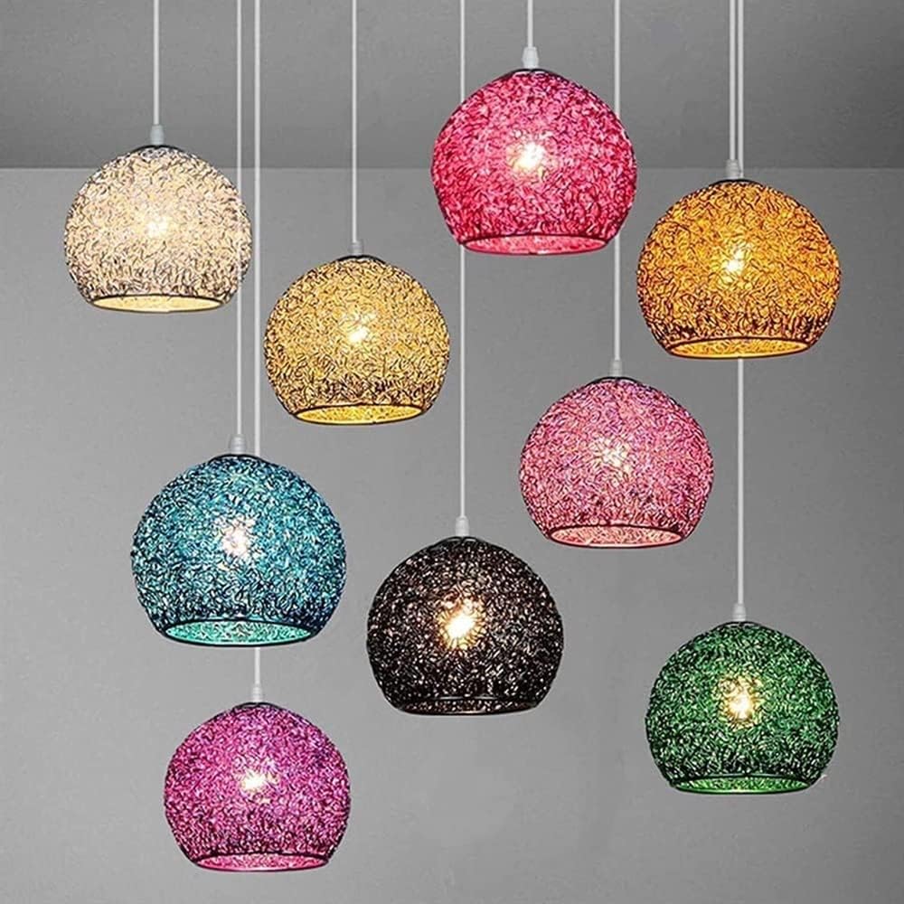 Chandelier Light for Living Room LED Chandelier Aluminum Wire Globe Lampshade Fixture Nordic Decor Hanging Light for Kitchen Island Dining Room Living Room Hallway