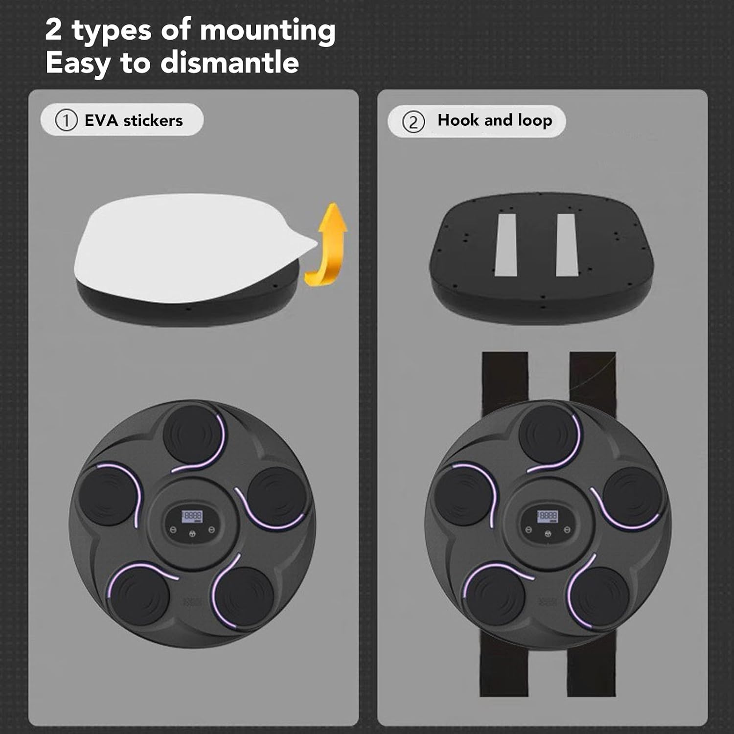 Luocute Smart Music Boxing Machine, Interactive Wall Boxing Punching Pad with Adjustable Height & 9 Speeds for Home Gym Fitness Training Adults Kids