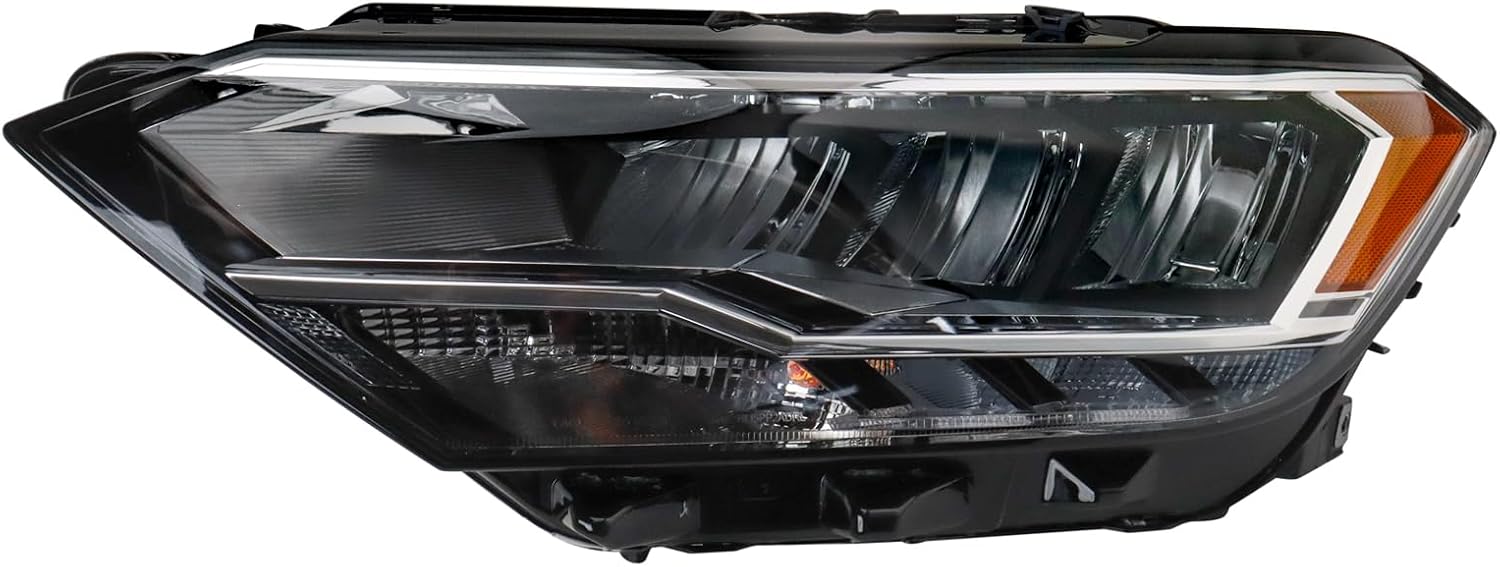 TRQ Driver & Passenger Side Headlight Assembly Set Headlights Driver & Passenger Side Compatible with 2019-2023 Volkswagen Jetta VW2502174 VW2503174