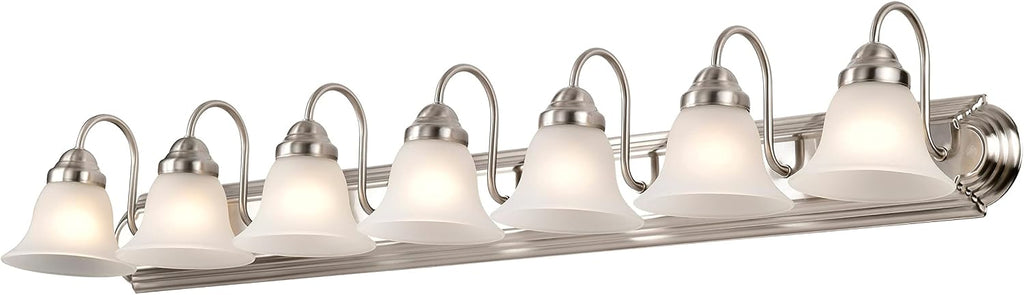 Nuvo Lighting 60/3283 Traditional Seven Light Vanity from Ballerina Collection in Pwt, Nckl, B/S, Slvr. Finish