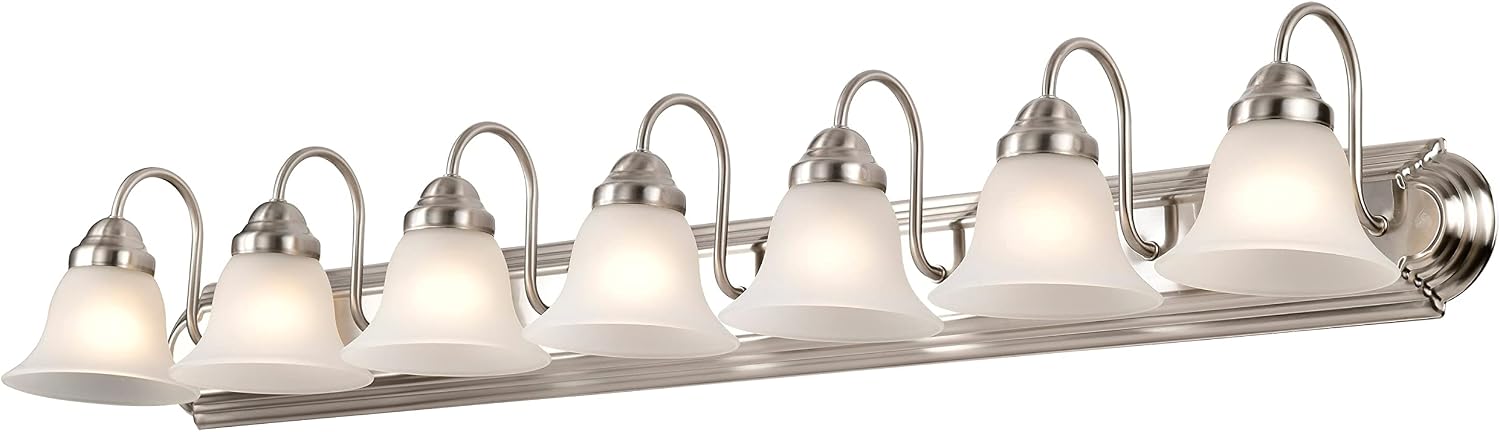 Nuvo Lighting 60/3283 Traditional Seven Light Vanity from Ballerina Collection in Pwt, Nckl, B/S, Slvr. Finish