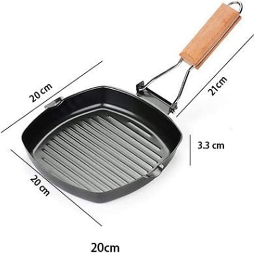 Wok Pan Pan Cast Iron Frying Pan - Non-Stick Frying Pan with Foldable Frying Pan Strips for Home Kitchen Appliances Vision