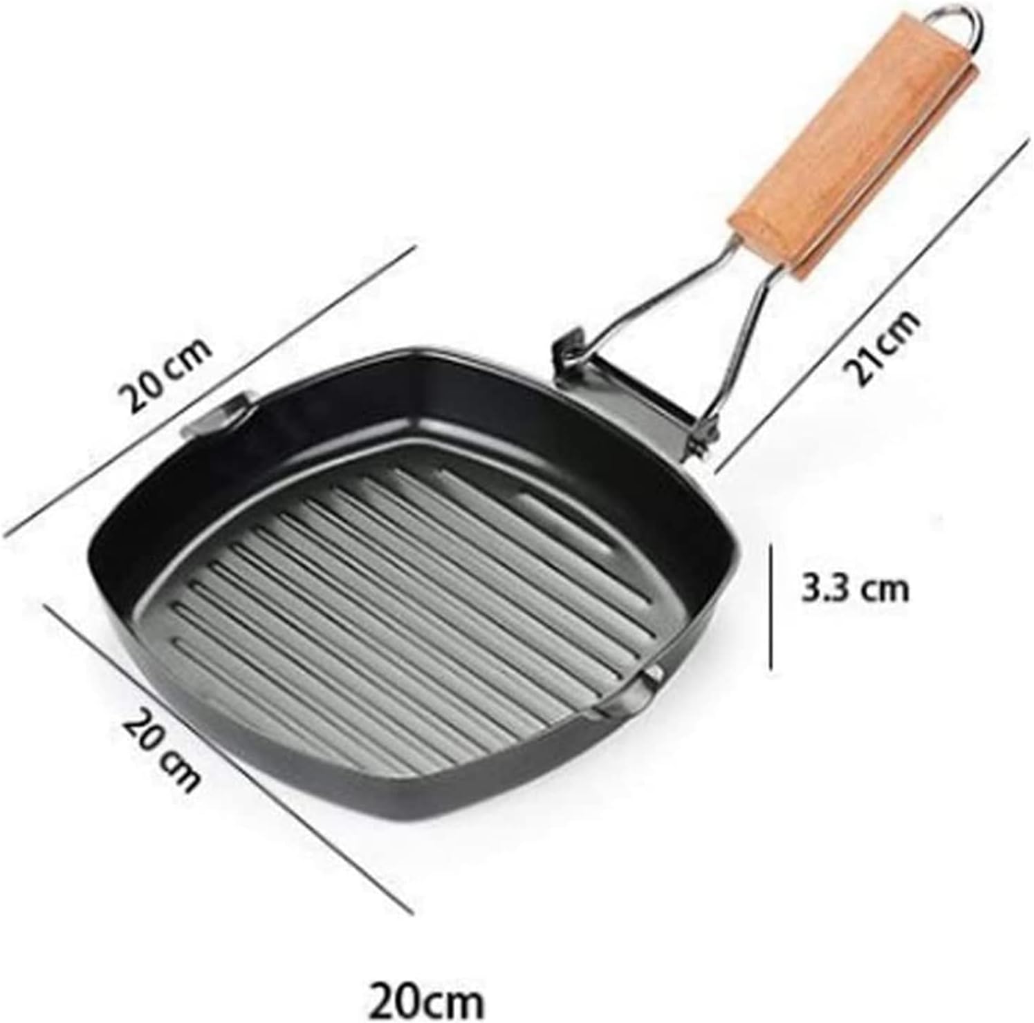 Wok Pan Pan Cast Iron Frying Pan - Non-Stick Frying Pan with Foldable Frying Pan Strips for Home Kitchen Appliances Vision