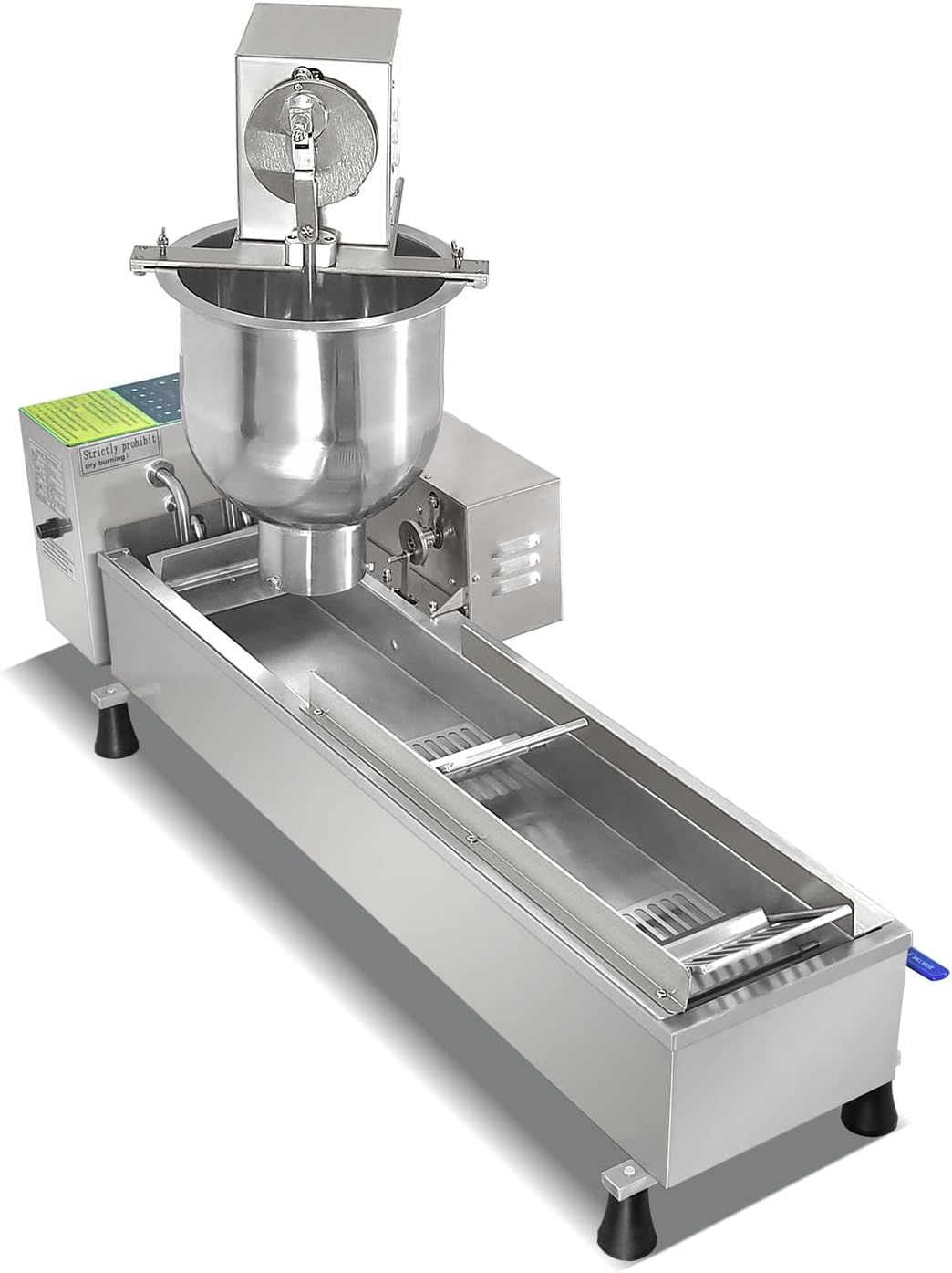 Commercial Single Rows Donut Machine/Donuts Making Machine/Doughnut Maker/Frying Donuts Maker/Mini Donut Maker,Large capacity,Combination of forming and frying