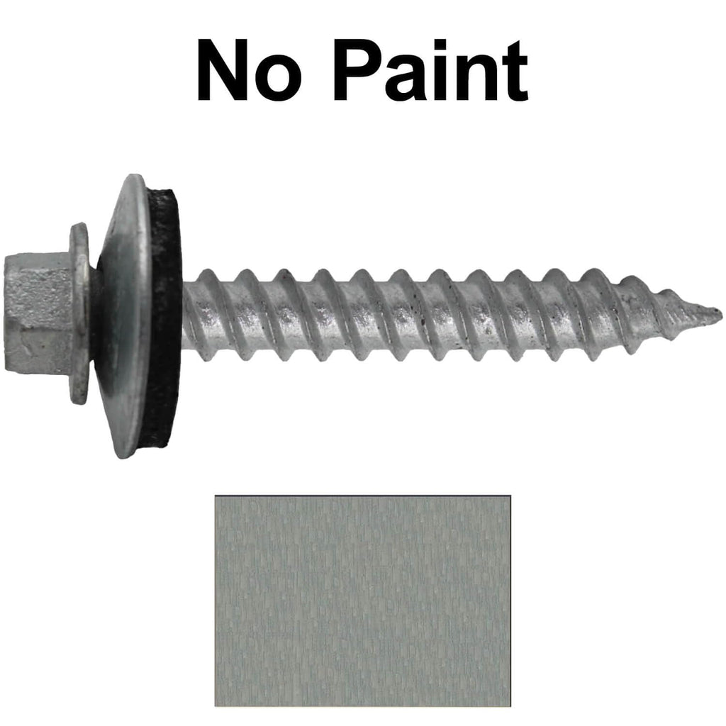 12 x 1-1/2' NO Paint Metal Roofing Screws - Hex Washer Head- Self-Starting/Tapping - EPDM Washer. 6 X 250 Bags - 1,500 Screws