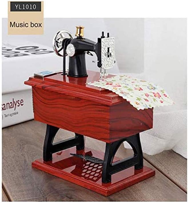 Cute Sewing Machine Music Box Retro Gift Table Home Decor and Unique