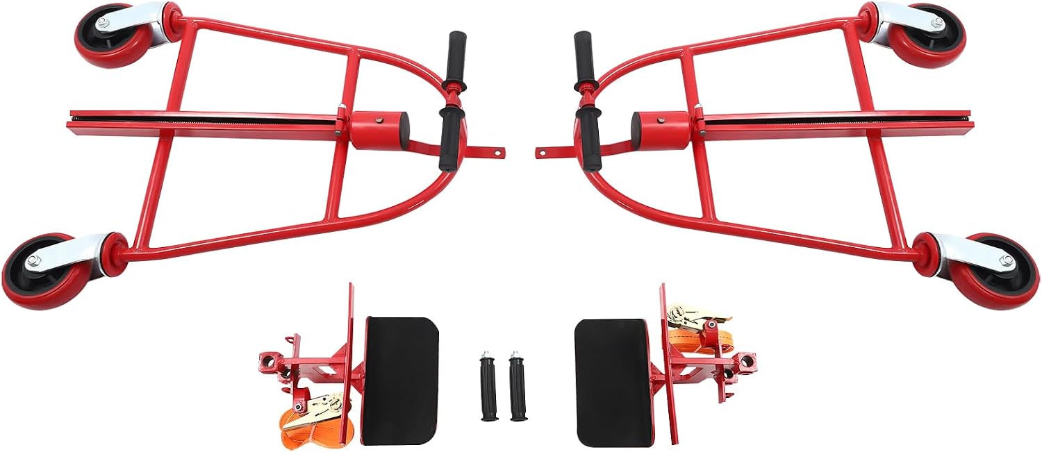 Furniture Movers, 1300Lbs Heavy Duty Furniture Dolly Manual Appliance Rollers with 4 Wheels and 2 Nylon Straps, Furniture Handling Tool Moving Tool Set for Moving Furniture Household Appliances