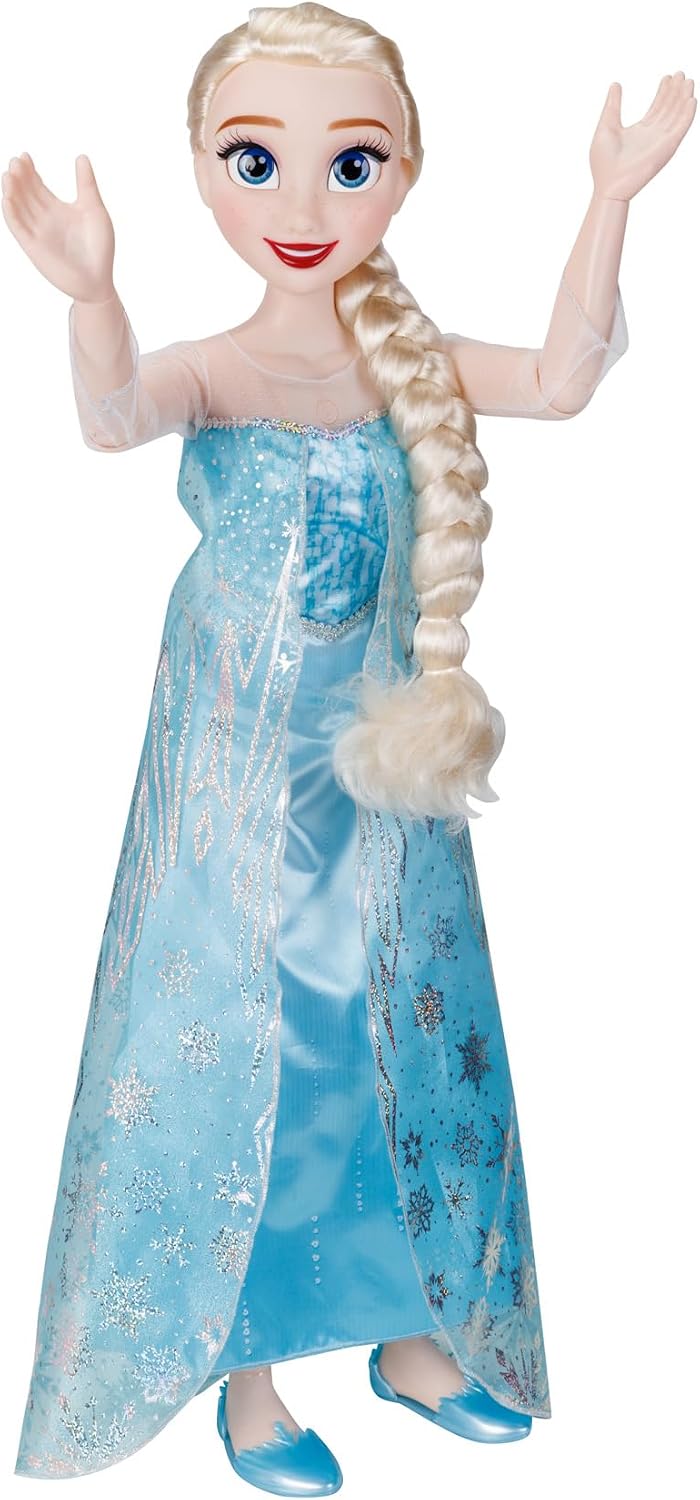 Disney Frozen Elsa Doll, 100 Ice Powers, Light Up & Music Sounds, Stands 32 Inches Tall, Sings 'Let It Go', Great for Girls