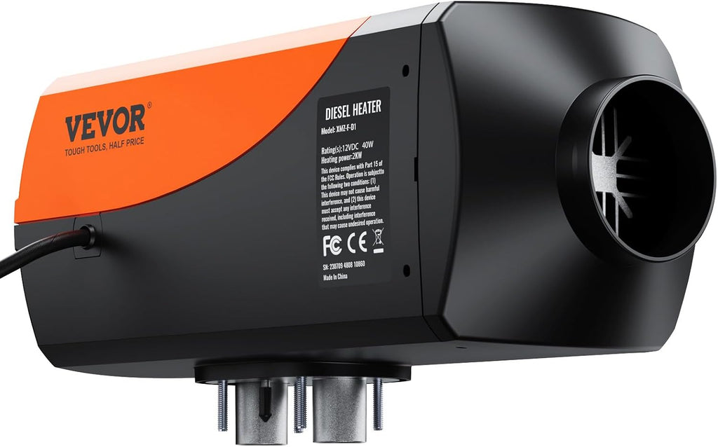 VEVOR Bluetooth App Control Diesel Air Heater, 12V 2KW Diesel Heater with Automatic Altitude Adjustment, Remote Control and LCD, Diesel Parking Heater for RV Trailer Camper Van Boat and Indoors