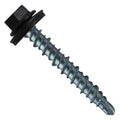 10 x 1-1/2' Black Galvanized Mini Driller Sheet Metal Roofing Screws - Hex Washer Head - Self-Starting/Tapping - EPDM Washer. 10 X 250 Bags - 2,500 Screws