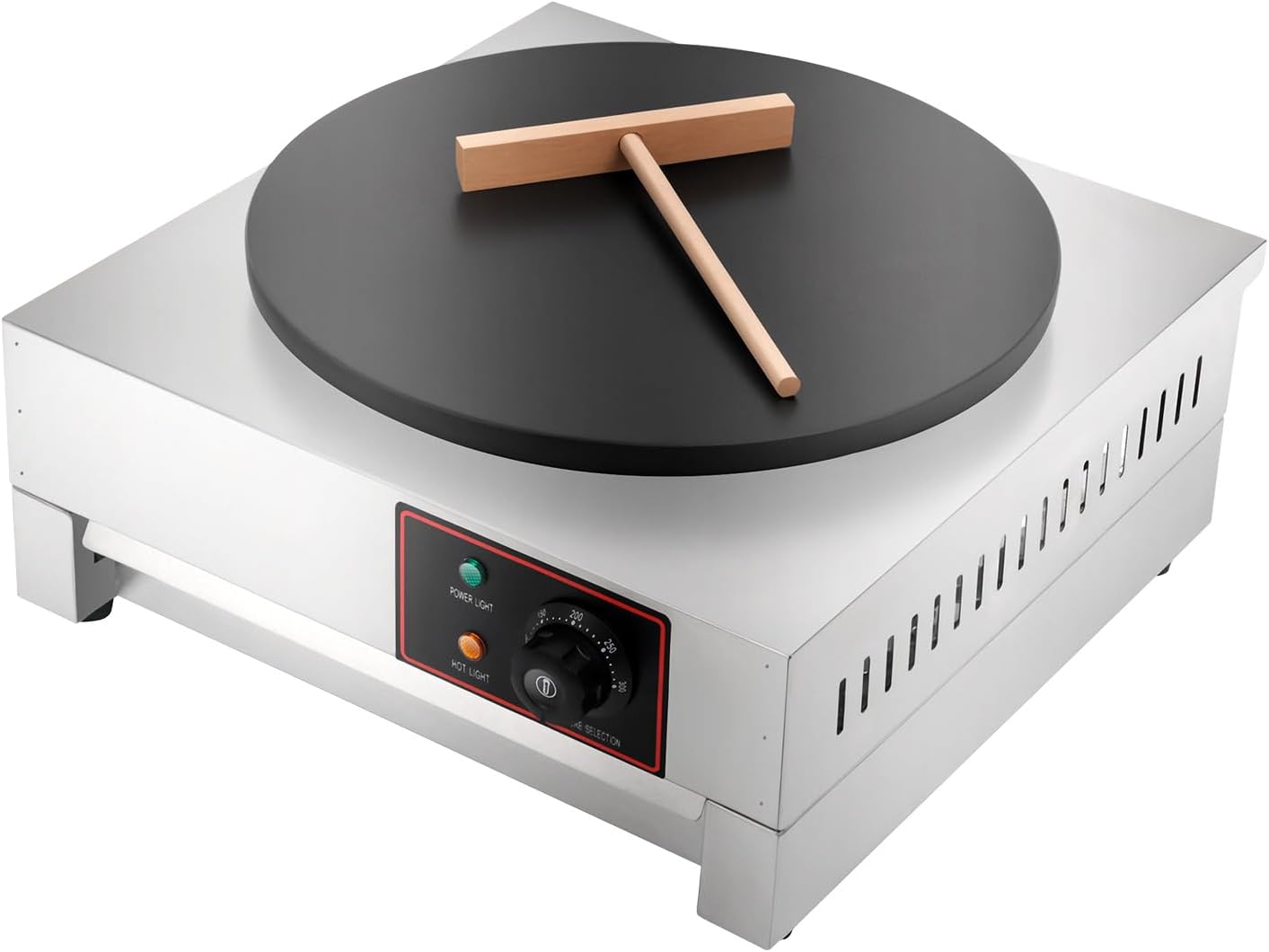 Electric Crepe Maker 15.75 inch 1700W Non-Stick Crepe Pan with Spatula Commercial Pancake Machine Frying Pan for Blintzes, Eggs, Pancakes, LED Indicators & Adjustable Temperature Control