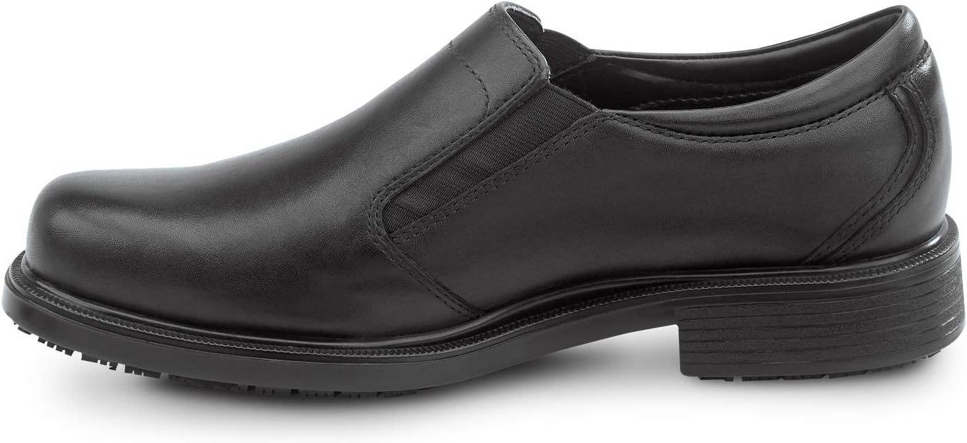 ROCKPORT WORKS Men's Ontario, Black, Twin Gore Dress Style Slip Resistant Soft Toe Work Shoe