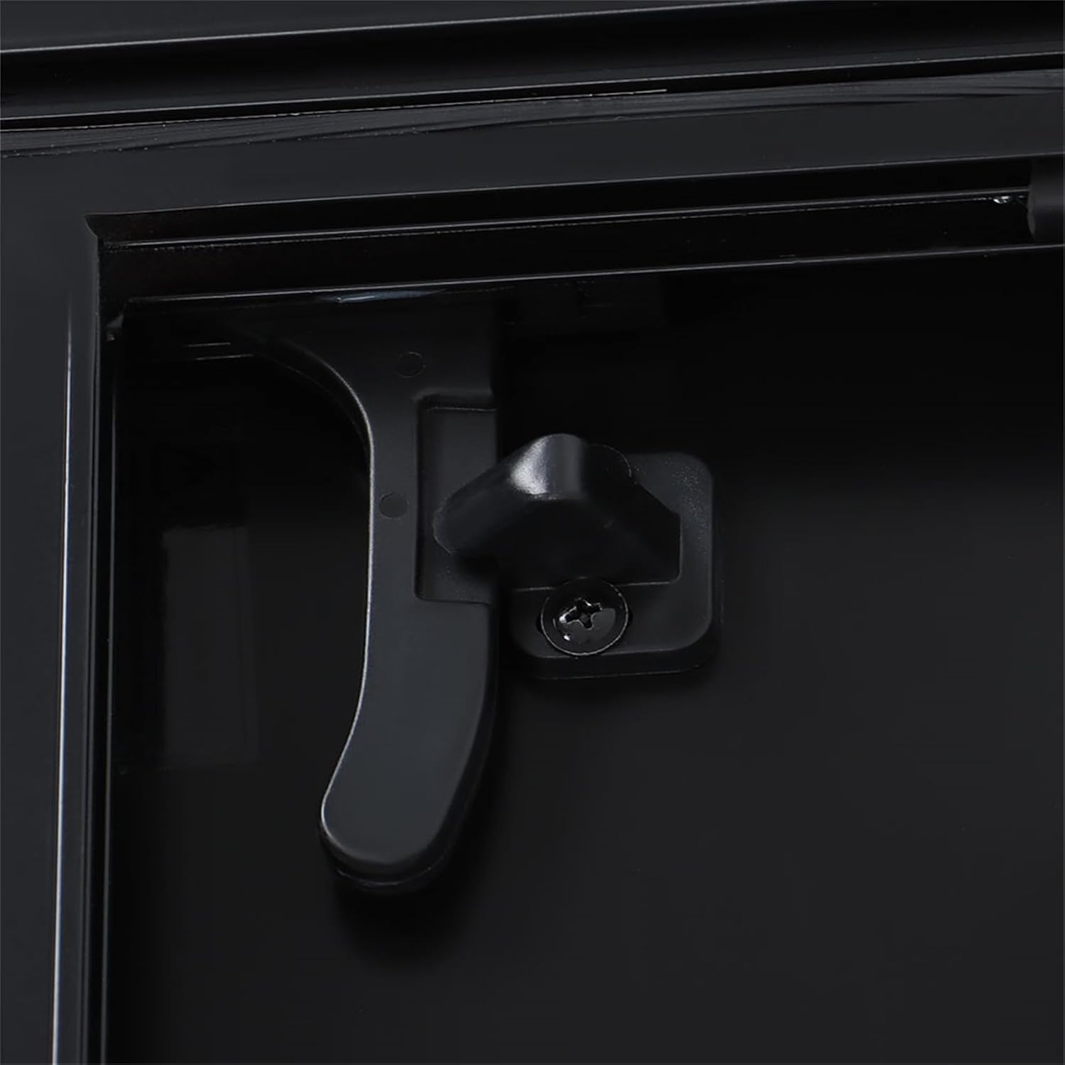 labwork Driver RV Entry Door with Radius Corners on Top and Square Bottom with Screen Door and Window 26(W) × 32(H) Black
