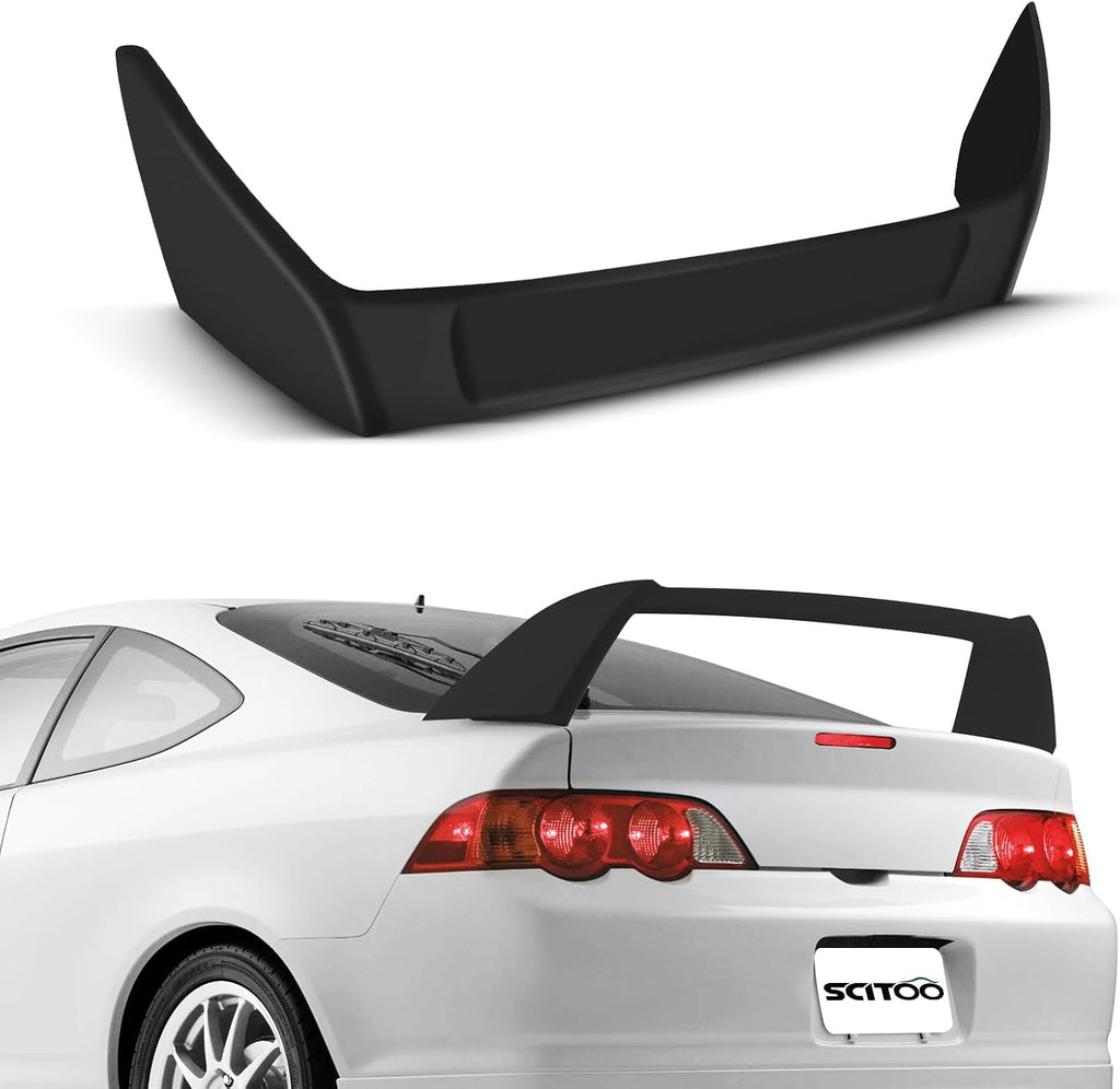SCITOO ABS Black Rear Trunk Spoiler Wing Exterior Accessories Styling Kits Replacement for Acura RSX 2-Door Coupe 2.0L Type-S