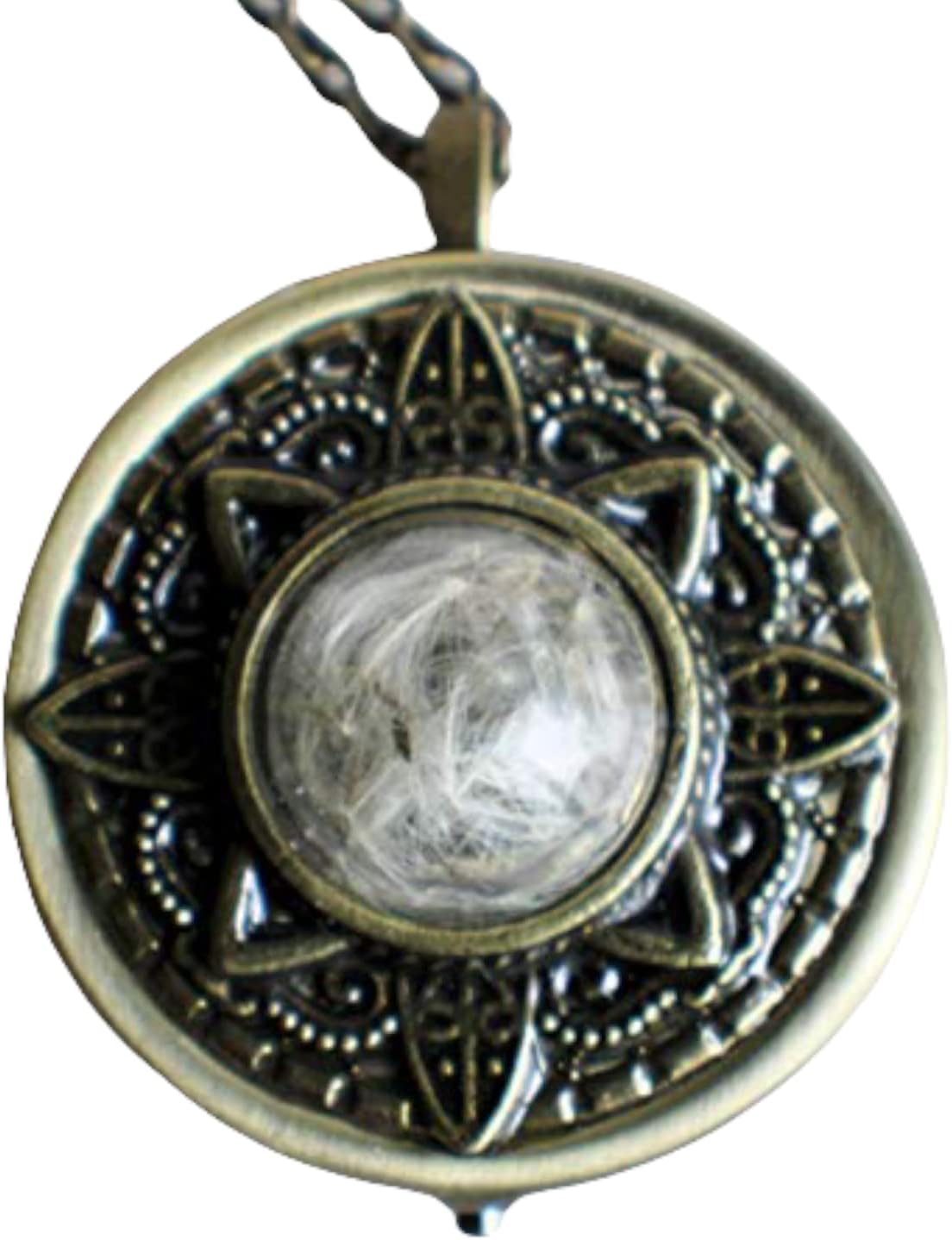 Dandelion Wish Music Box Locket in Bronze